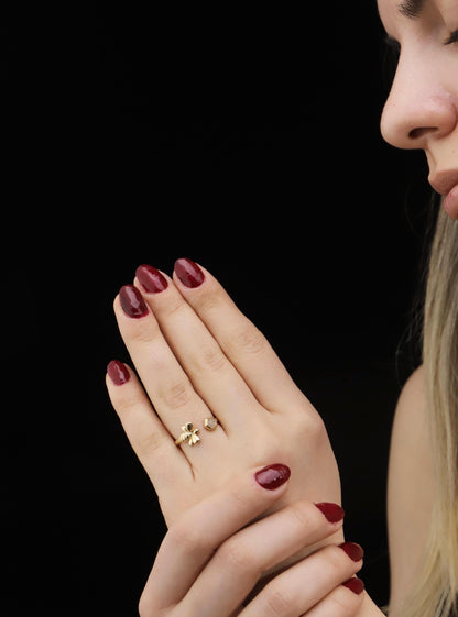 Honey Bee with Honeycomb Ring | Unique Design