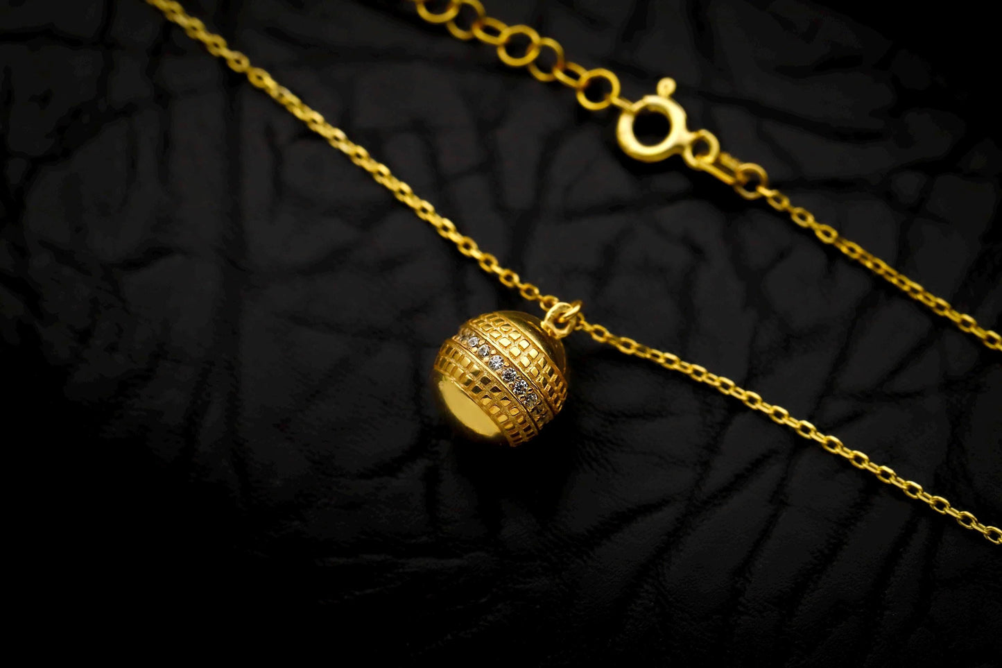 Disco Ball Necklace in 925 Sterling Silver: Party Jewelry 3d Dainty Adjustable