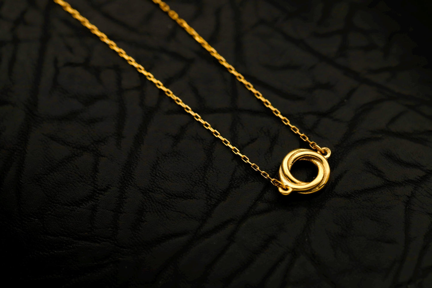 14K Gold Filled Interlocking Circle Bracelet, Sterling Silver Base