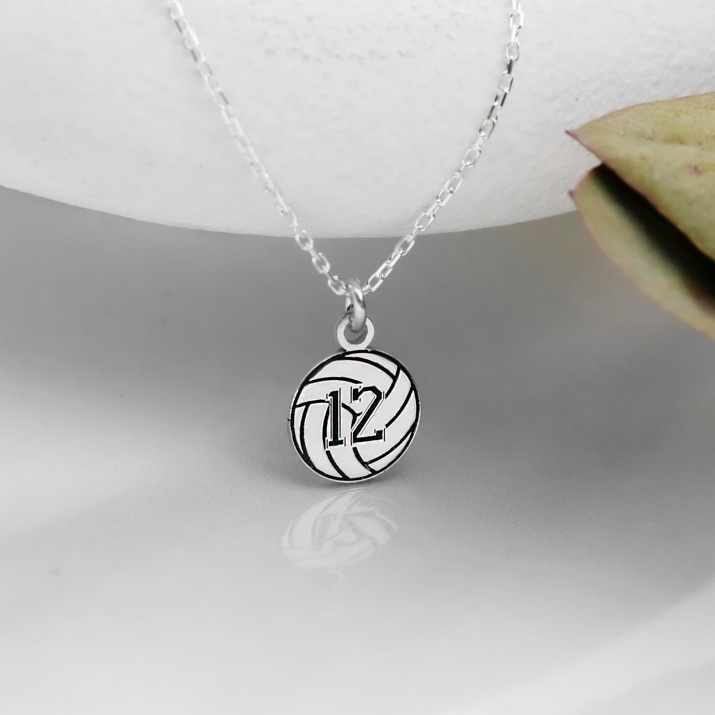 Dainty 925 Sterling Silver Volleyball Necklace: Team Gifts