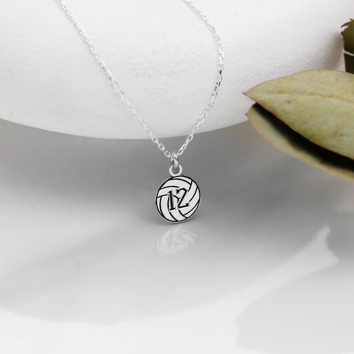 Dainty 925 Sterling Silver Volleyball Necklace: Team Gifts