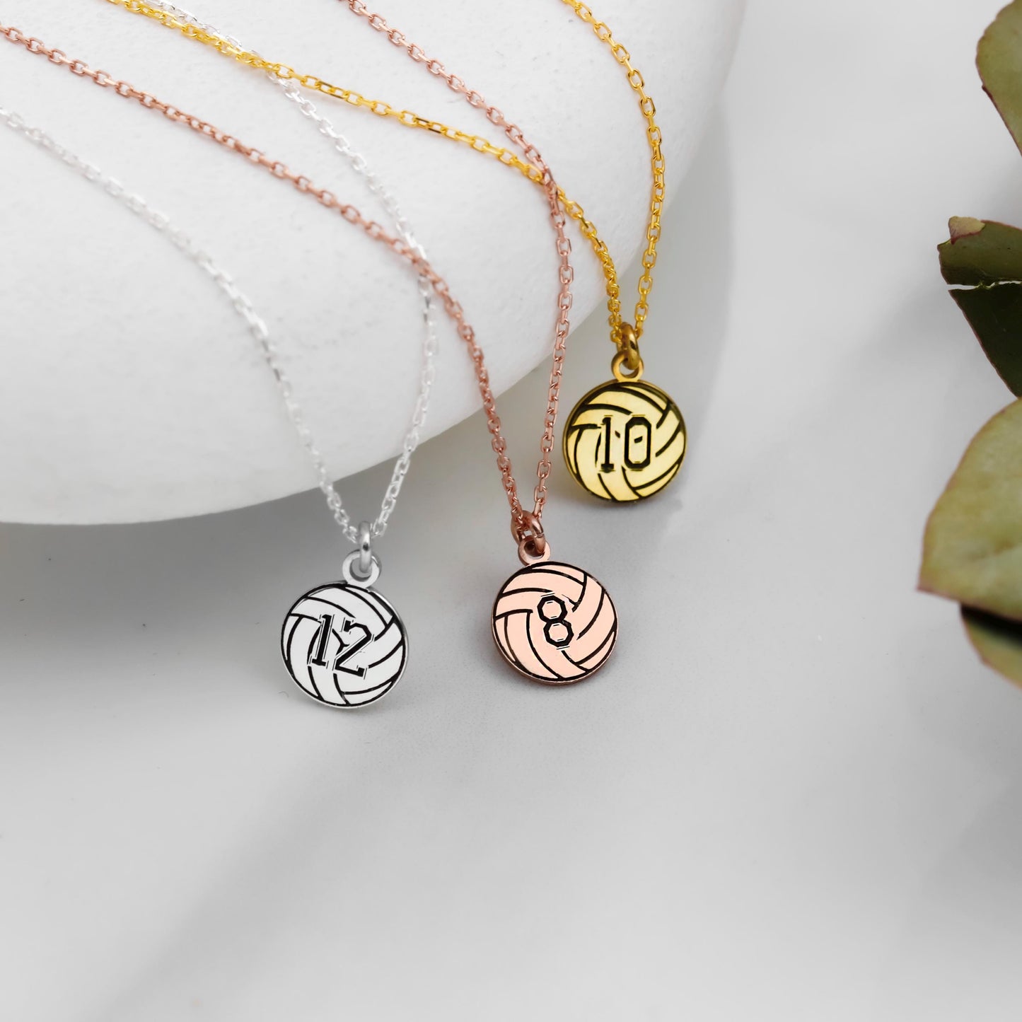 Dainty 925 Sterling Silver Volleyball Necklace: Team Gifts