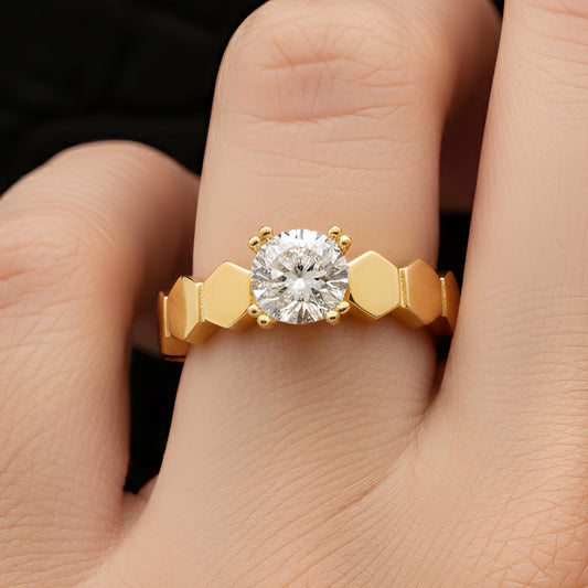 925 Sterling Silver Solitaire Ring, Cubic Zirconia Jewelry
