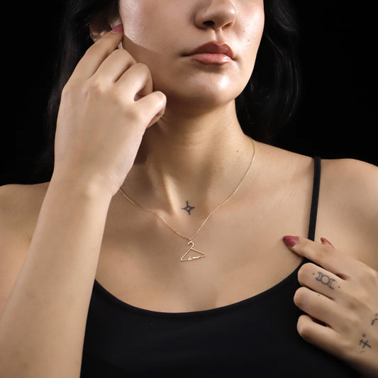 Hanger Love Necklace, Sterling Silver, Valentine's Day Gift