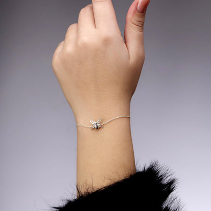 Dainty Cross Bracelets in  925 Sterling Silver: Adjustable Tiny Stackable Jewelry