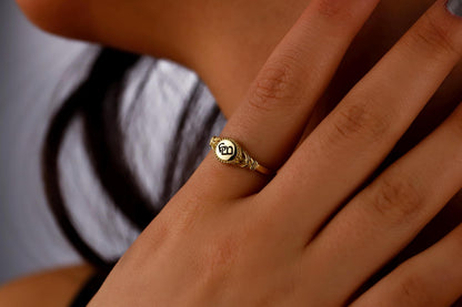 Intertwined Initial Ring: Sterling Silver Personalized Monogram
