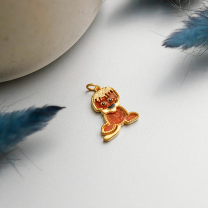 Gold Enamel Dog Necklace, 925 Sterling Silver, Minimalist Animal Charm, Stone Details
