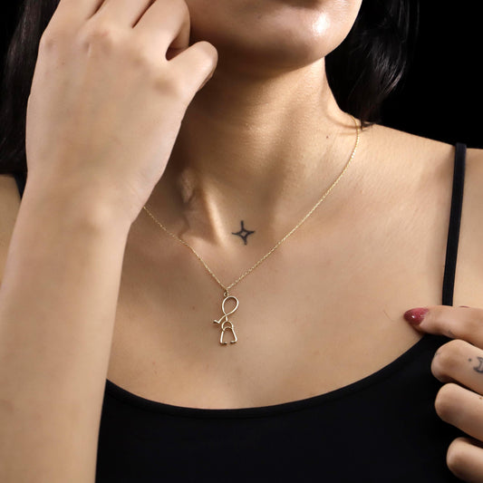 Minimalist Gold Stethoscope Necklace, Sterling Silver Medical Pendant, Doctor Nurse Gift