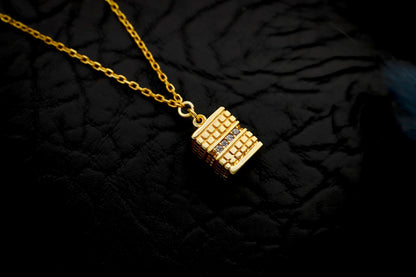 Gold Cz Diamond Geometric Cube Anklet, Sterling Silver, Elegant Jewelry