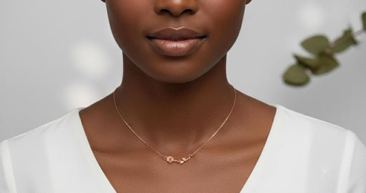 Sideways Birth Flower Necklace: Spaced Floral Design