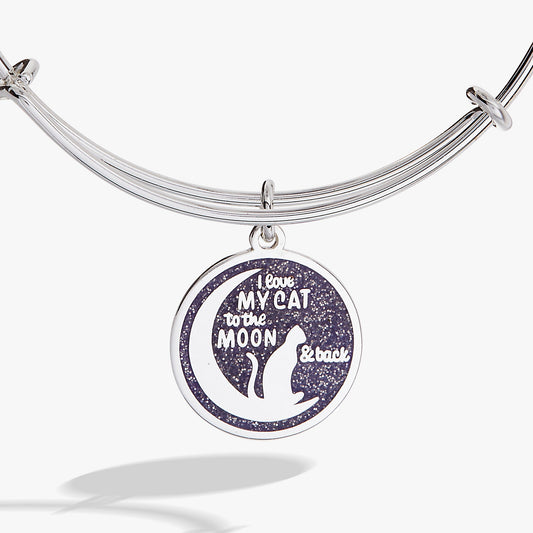 'Love My Cat to the Moon and Back' Bangle